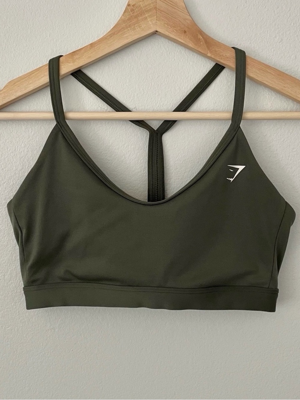 RARE Gymshark Olive Green Y-back Sports Bra